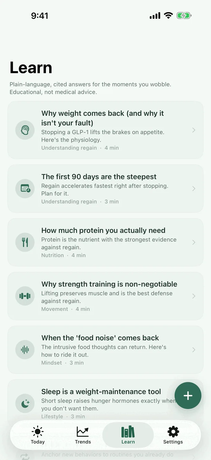 GLP-Done Learn screen: Answers you can trust