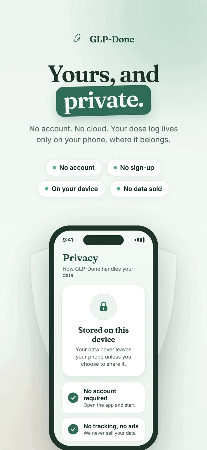 GLP-Done: yours, and private